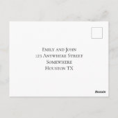 Elegant Zwart & Goud Geometrisch Lijst Bruiloft RS Briefkaart (Achterkant)