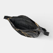 Elegant Zwart Goud Glitter Agaat Marmer Waterverf Heuptasje (Open)