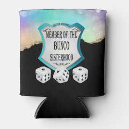 Elegant zwart goud glitter bunco zusterschap dobbe blikjeskoeler