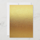 Elegant zwart goud glitter chic Wedding Uitnodigin Kaart (Achterkant)