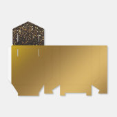 Elegant Zwart Goud Glitter Formal Bedankdoosjes (Uitgevouwen)