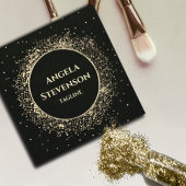 Elegant Zwart Goud Glitter Visitekaartje