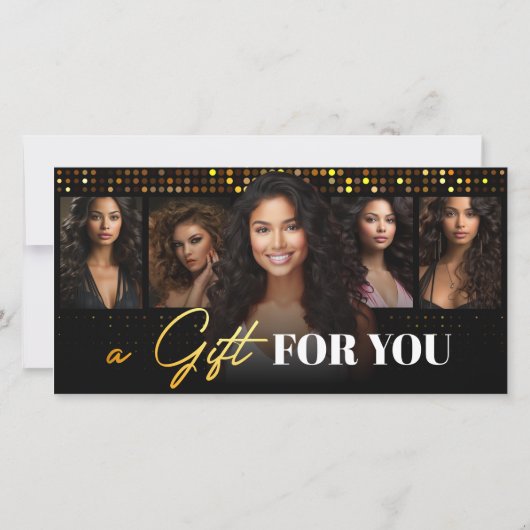 Elegant Zwart Goud Haar Salon Cadeaubon