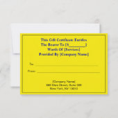 Elegant Zwart Goud Hart, Luxe Cadeaubon (Achterkant)