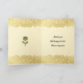 Elegant zwart & goud jubileum – "Liefde is waar" Kaart (Binnen)