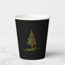 Elegant Zwart & Goud Kerstboom Noel
