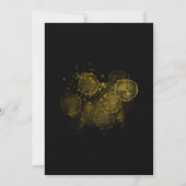 Elegant zwart goud kerstfeest kaart (Achterkant)