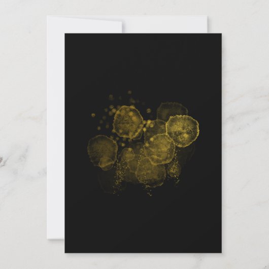 Elegant zwart goud kerstfeest kaart (Achterkant)