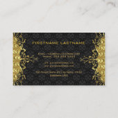 Elegant Zwart & Goud Kijk  Goud Kant Lijst Visitekaartje (Achterkant)
