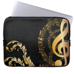 Elegant zwart goud laptop sleeve
