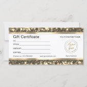 Elegant Zwart & Goud | Logo Cadeaubon (Achterkant)