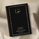 Elegant Zwart & Goud Logo Custom Business 2025 Planner<br><div class="desc">Blijf georganiseerd en op merk met een aangepaste branded planner met dit Elegant Black & Gold Business Logo 2025 Planner-ontwerp. Met een modern faux gold lijst met ruimte voor uw bedrijf logo, naam en aangepaste tekst. Eenvoudig, maar elegant, plannerdagboek om u te helpen georganiseerd te blijven - perfect voor schoonheidsprofessionals,...</div>