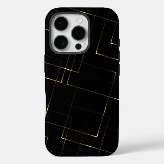 Elegant zwart & goud marmer Case-Mate iPhone case (Achterkant)