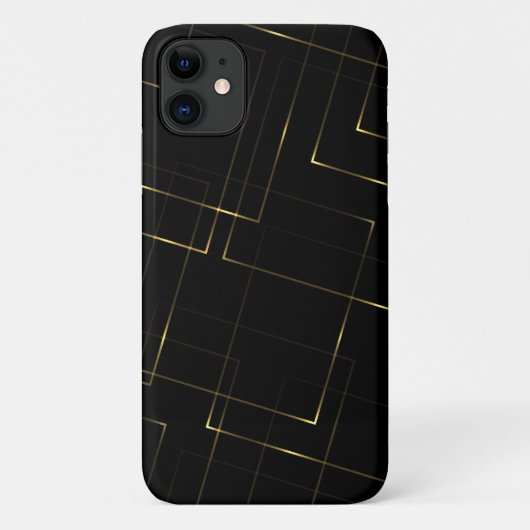 Elegant zwart & goud marmer Case-Mate iPhone case (Achterkant)