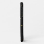 Elegant zwart & goud marmer Case-Mate iPhone case (Achterkant/links)