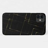 Elegant zwart & goud marmer Case-Mate iPhone case (Achterkant (horizontaal))