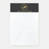 Elegant Zwart Goud Marmer Eenvoudige Moderne Sjabl Post-it® Notes (Voorkant)