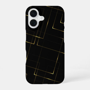 Elegant zwart & goud marmer iPhone 16 hoesje