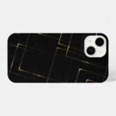 Elegant zwart & goud marmer iPhone hoesje (Achterkant horizontaal)