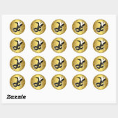 Elegant Zwart Goud Masquerade Party Stickers (Vel)
