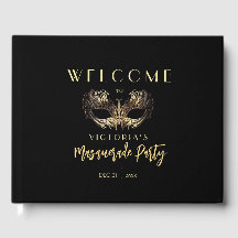 Elegant zwart goud masqueradefeest verjaardag