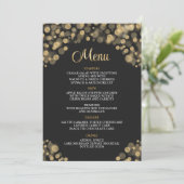 Elegant Zwart & Goud Menu Kaart (Staand voorkant)