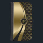 Elegant Zwart & Goud Modern geometrisch patroon Galaxy S4 Portemonnee Hoesje<br><div class="desc">Zwart en goud en zwart modern geometrisch patroon en dynamisch modern lijnontwerp. Aangepast en optioneel monogram. Verschillende variaties op dit ontwerp, met verschillende positie van de elementen en verschillende kleurencombinaties. Geen echte glitter of metallic afwerking, maar digitaal afbeelding effect. Als u hulp nodig hebt bij het aanpassen, veranderen van kleur,...</div>
