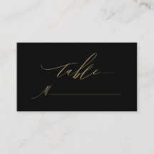 Elegant Zwart Goud Modern Script Monogram Bruiloft