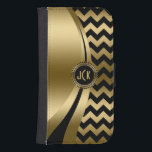 Elegant Zwart & Goud Modern Zigzag Chevron Patroon Galaxy S4 Portefeuille Hoesje<br><div class="desc">Zwart en goud en zwart modern geometrisch zigzagchevron patroon en dynamisch modern lijnontwerp. Aangepast en optioneel monogram. Verschillende variaties op dit ontwerp, met verschillende positie van de elementen en verschillende kleurencombinaties. Geen echte glitter of metallic afwerking, maar digitaal afbeelding effect. Als u hulp nodig hebt bij het aanpassen, veranderen van...</div>