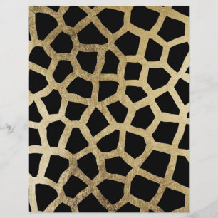 Elegant zwart goud moderne dierlijke afdruk flyer