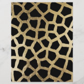 Elegant zwart goud moderne dierlijke afdruk flyer (Achterkant)