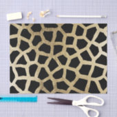 Elegant zwart goud moderne dierlijke afdruk tissuepapier (Craft)