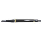 Elegant zwart goud monogram pen (Achterkant)