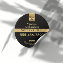 Elegant Zwart Goud Notaris Skelet Key Marketing