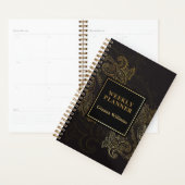 Elegant Zwart Goud Paisley  Planner (Display)