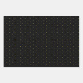 Elegant zwart goud Polka Dot Gift Wrapping Paper (Voorkant 3)
