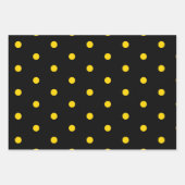 Elegant zwart goud Polka Dot Gift Wrapping Paper (Voorkant 2)