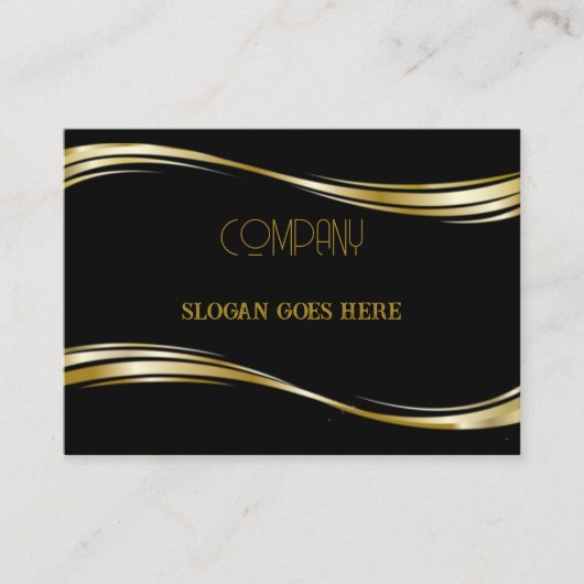 Elegant zwart goud professional visitekaartje (Voorkant)