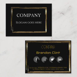 Elegant zwart goud professioneel visitekaartje