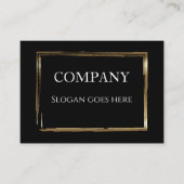 Elegant zwart goud professioneel visitekaartje (Voorkant)