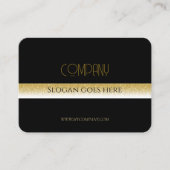 Elegant zwart goud professioneel visitekaartje (Voorkant)