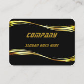 Elegant zwart goud professioneel visitekaartje (Voorkant)