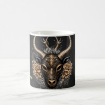 Elegant zwart goud rendierhead