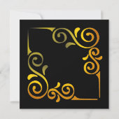 Elegant Zwart Goud & Rood 10-jarig Huwelijksjubile Bedankkaart (Achterkant)