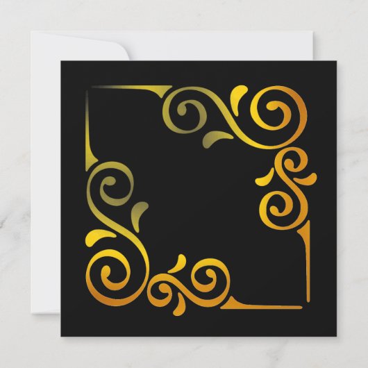 Elegant Zwart Goud & Rood 10-jarig Huwelijksjubile Bedankkaart (Achterkant)