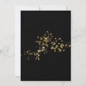 Elegant Zwart Goud Stofje Confetti Volwassen Verja Kaart (Achterkant)