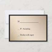 Elegant Zwart Goud Trouwen RSVP (Achterkant)