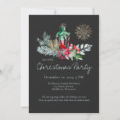 Elegant Zwart Goud Uniek Modern Kerstfeest Kaart (Voorkant)