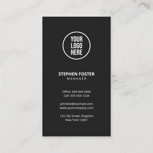 Elegant Zwart Goud Verbind met ons QR Code Social Visitekaartje (Achterkant)