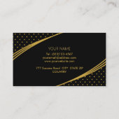 Elegant Zwart & Goud Visitekaartje (Achterkant)